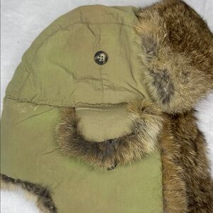 Mad Bomber Rabbit Fur Hat Khaki Size Large